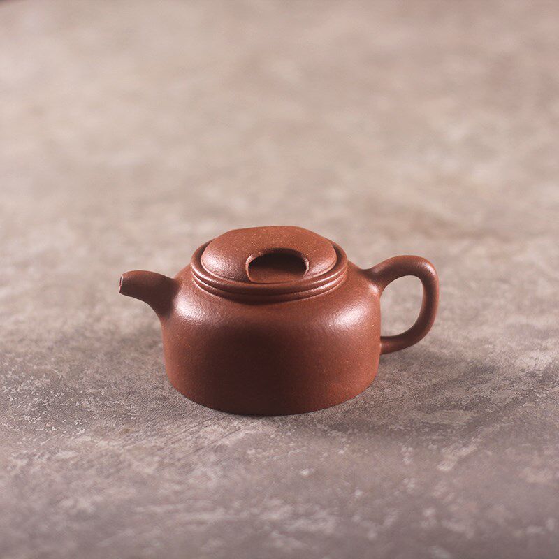 驯砂记红降坡泥纯手工紫砂壶牛盖莲子180cc内推球孔紫砂茶壶茶具