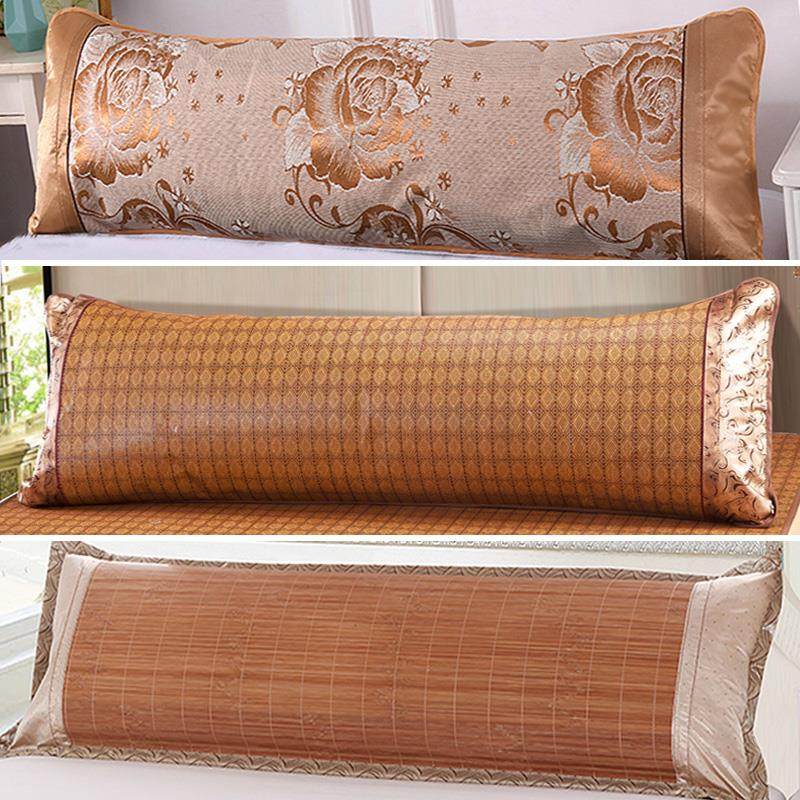 夏天双人枕套1.2藤席枕芯套情侣1.5米长枕头套1.8冰丝加长枕席