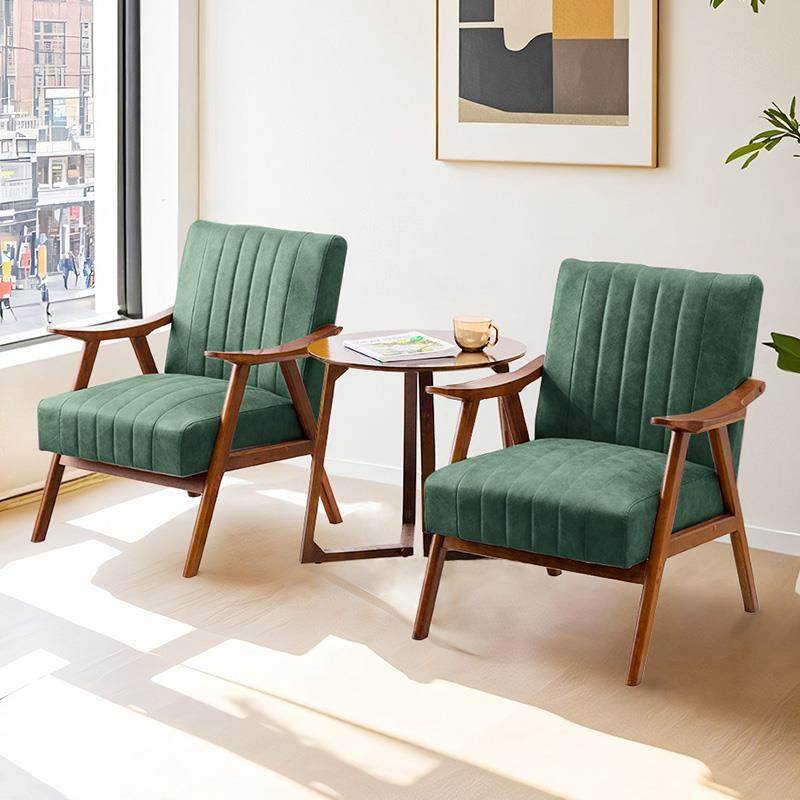 阳台休闲 椅单人椅实木沙发椅客厅沙发中式椅子休闲 单椅极简小沙