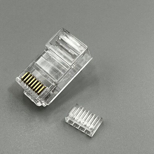 两件式六类非屏蔽网络水晶头千兆8芯网线头分体式8P8C1000个一袋