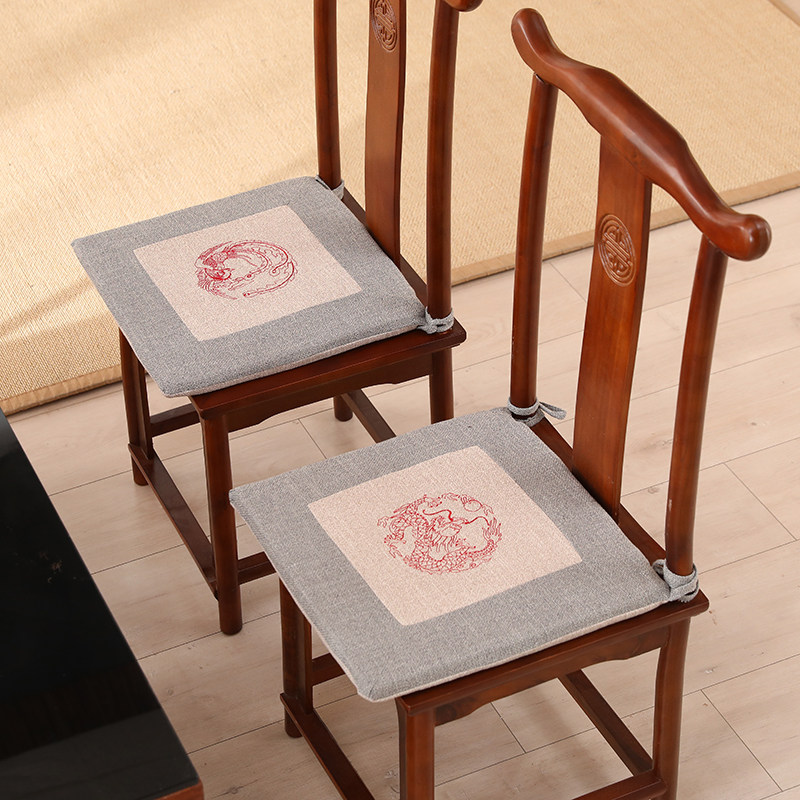 精选四季透气亚麻坐垫中式椅垫可拆洗餐椅垫学生办公室电脑椅加厚,居家布艺,椅垫,淘宝优惠券,粉丝福利购,淘宝优惠卷