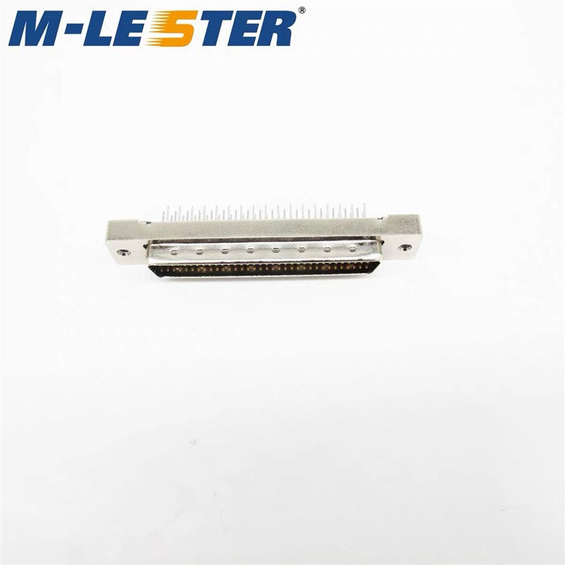 孟莱司特SCSI 68PIN 插板公座 scsi公头180度直插焊板公座 68芯直