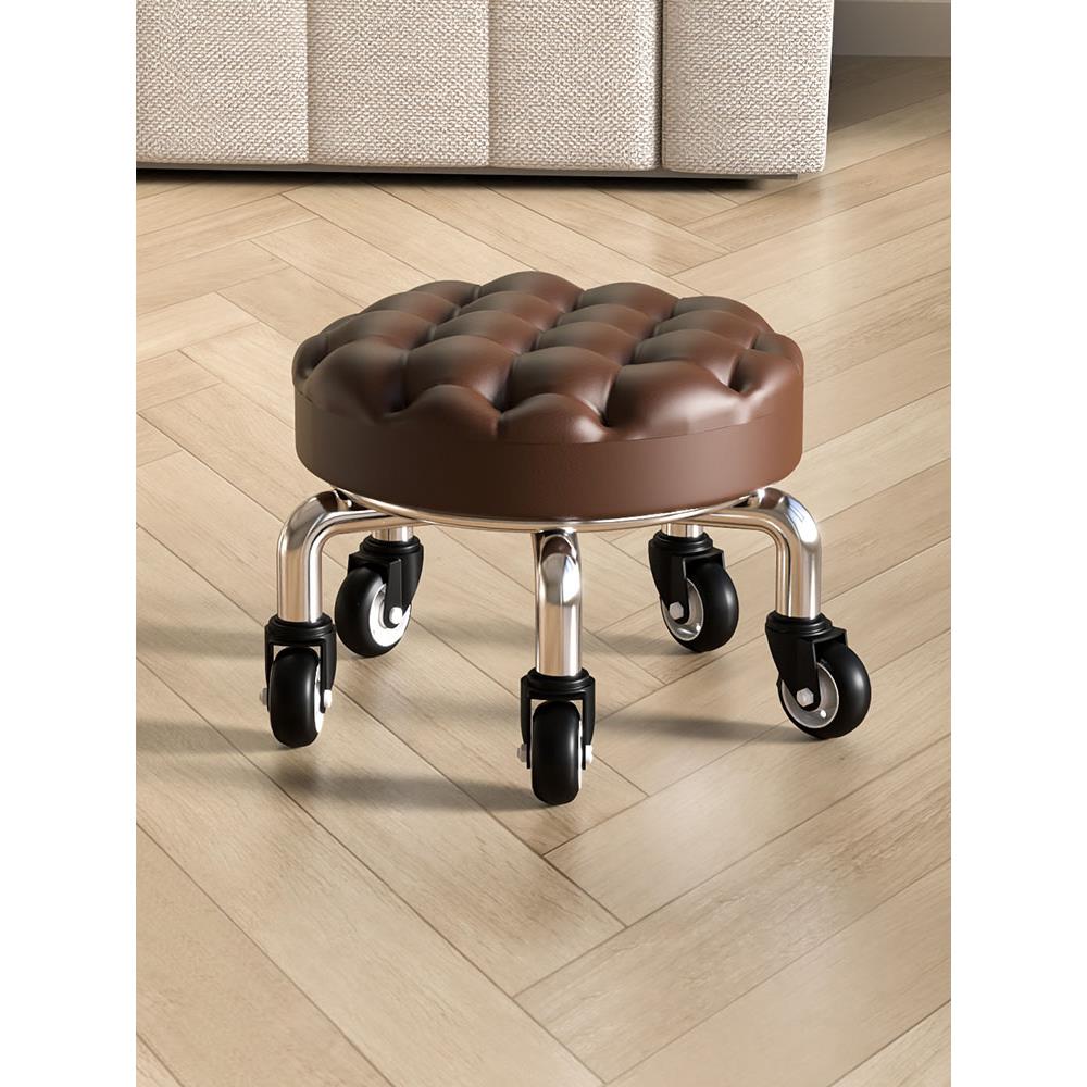 家用滑轮矮凳椅子万向轮小凳子儿童学步矮凳美甲美缝凳小板凳凳子