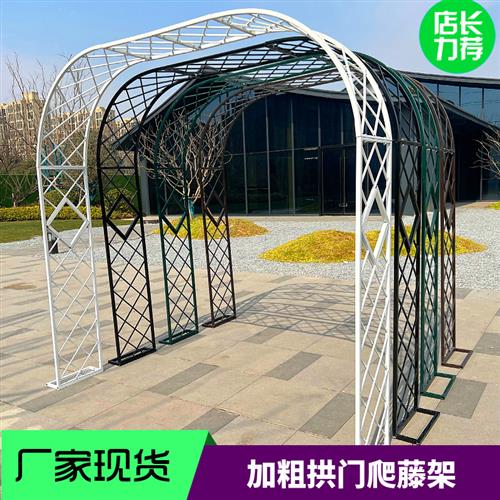 不锈钢花架欧式网格爬藤架拱门花园月季铁艺支架攀爬架植物架新款图片