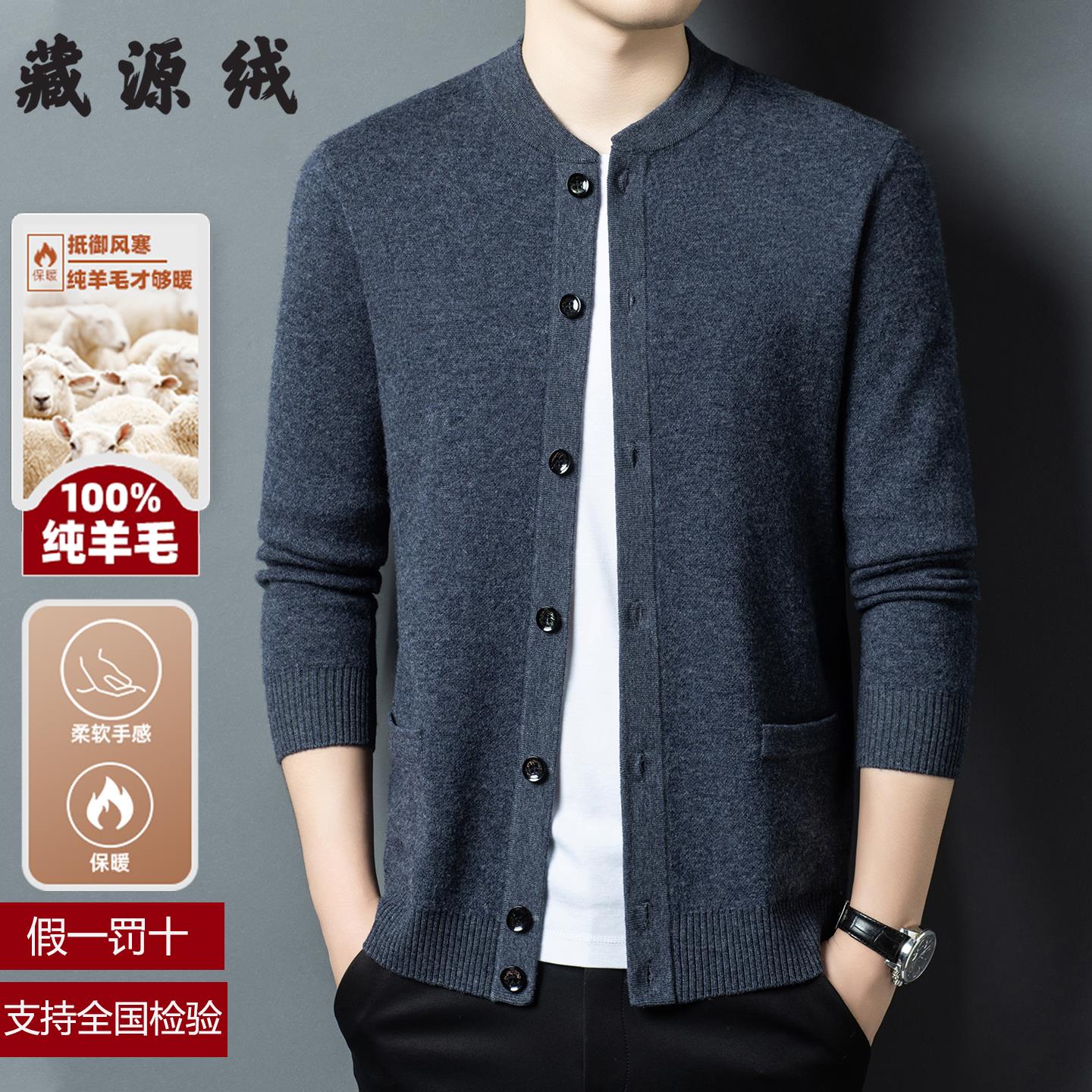 2025秋冬季新款羊毛衫男100纯