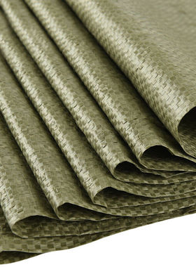 50条防汛沙袋沙包加厚耐磨灰绿色蛇皮编织袋载重袋50*80CM