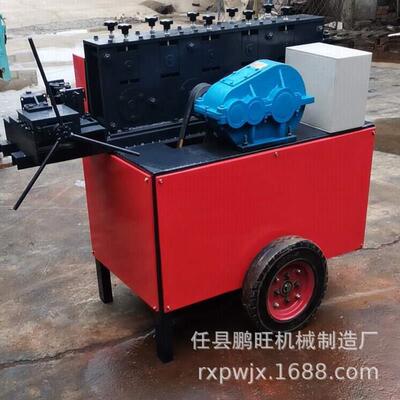 双面钢管除锈调直喷漆一体机双曲线脚手架钢管调直机钢筋除锈机