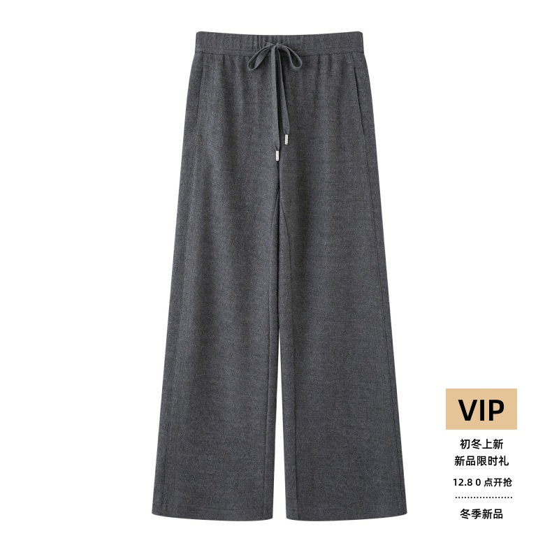 2025冬款抽绳针织休闲裤长裤