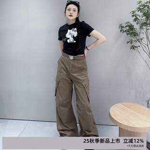 RREVANM芮范曼曼2025秋新HelloKitty都市机能风工装 RL71301199 裤