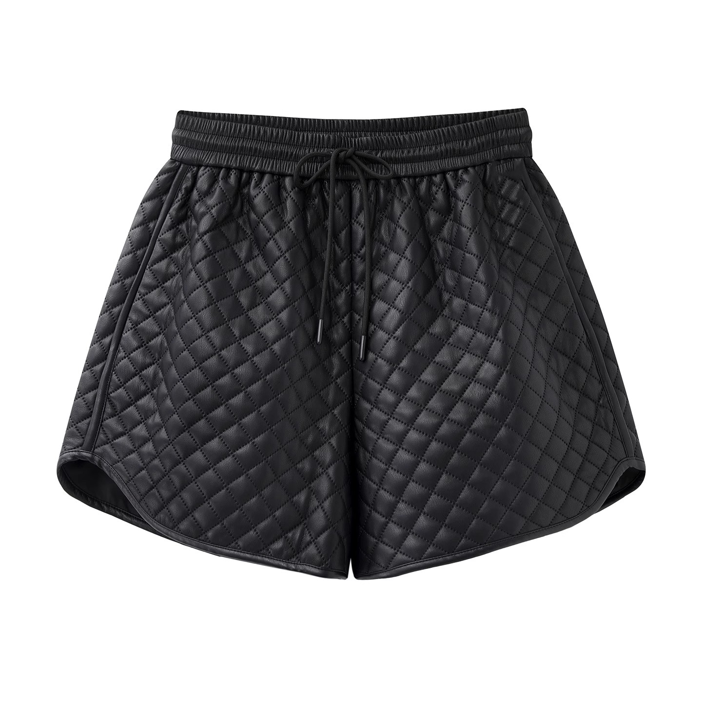 冬季新款地素宽松菱格休闲短裤