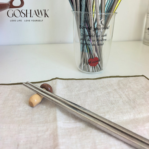 GOSHAWK纯钛抗菌防滑筷子礼盒装