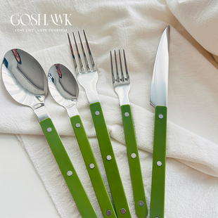 GOSHAWK牛排刀叉餐具西餐316不锈钢刀叉套装高级餐具三件套ins风