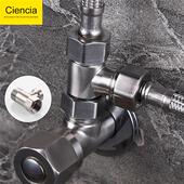 304不锈钢拉丝一进二出4分活接三通浴室角阀热水器分水阀卫浴配件