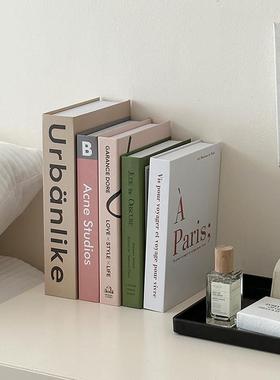 ins假书英文仿真书装饰书时尚简约粉色软装桌面装饰摆件摄影道具