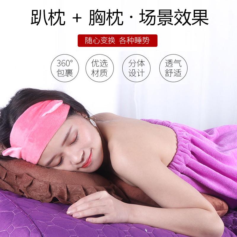 美容院可拆洗乳胶趴枕u型脸垫按摩推拿美容床专用颈枕洞枕圆枕头