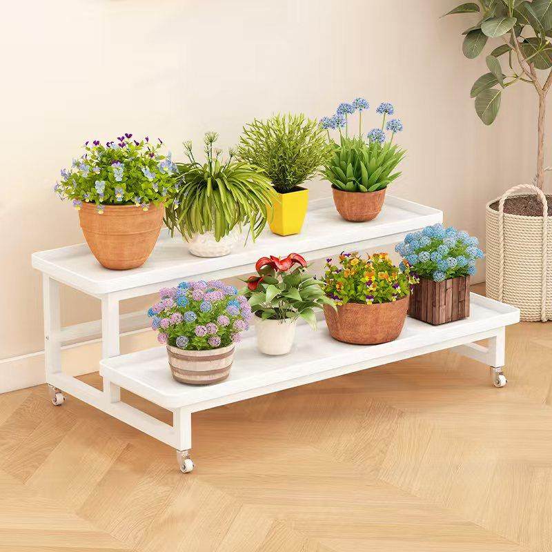 室内阳台花架可移动阶梯式客厅落地式阳台花盆多层花架置物架带轮