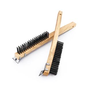 披萨炉清洁刷钢丝长柄烧烤炉刷厨房地刷除垢去污刷硬毛锅炉刷子