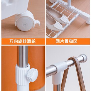 精选居友落地衣架室内家用阳台落地晒衣架卧室伸缩挂衣架简易晾衣