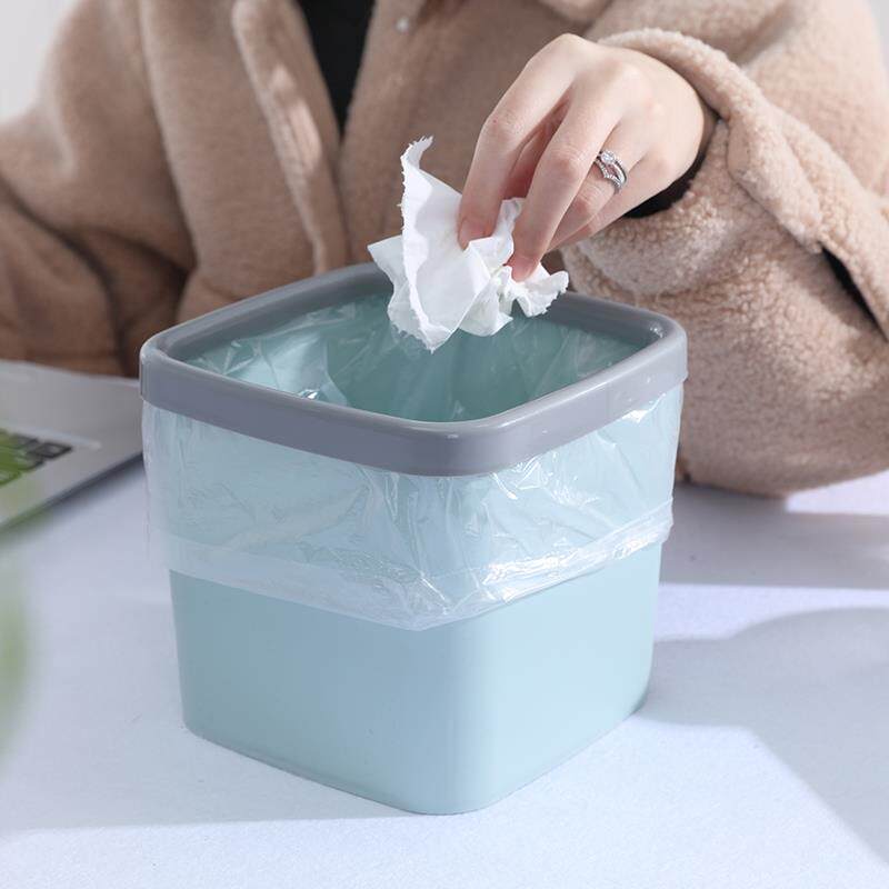 速发用圾桶桌面垃圾盆桌载家圾桌上缸小号车面果皮拉级机篮迷你