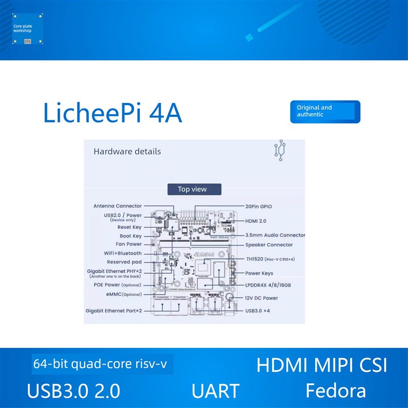 荔枝派4A Risc-V Th1520 Linux Sbc开发板