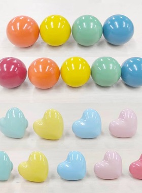 彩色陶瓷拉手圆形把手书柜衣柜门