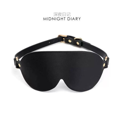 黑色眼罩皮质遮光护眼睡眠