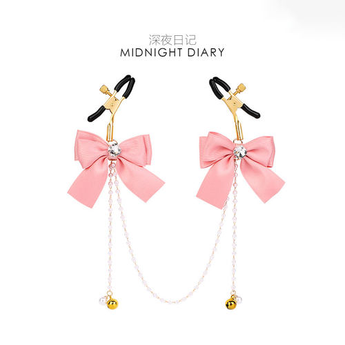Midnight Diary蝴蝶结铃铛夹子可调节松紧容易佩戴萝莉风k8k9玩具