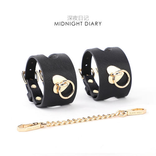 Midnight Diary 皮质爱心手拷魔术道具cosplay高级金属链情侣礼物