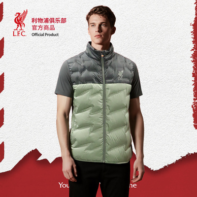 利物浦俱乐部拼色羽绒马甲保暖