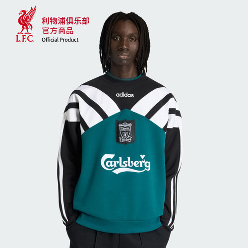利物浦95客场复刻卫衣黑绿色刺绣