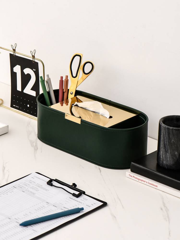 小西家轻奢皮革纸巾盒家用多功能抽纸盒客厅遥控器收纳盒桌面摆件