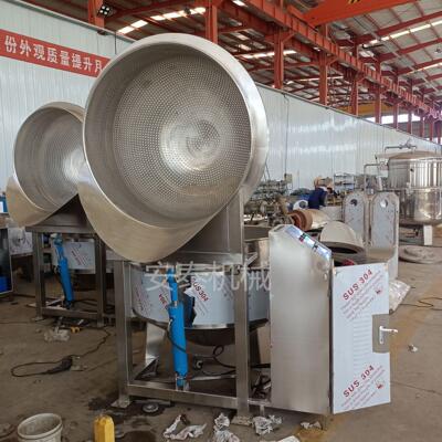 蒸汽自动称重河田鸡卤煮锅 自动出料盐焗鸡翻筐锅 猪大肠卤卤煮锅
