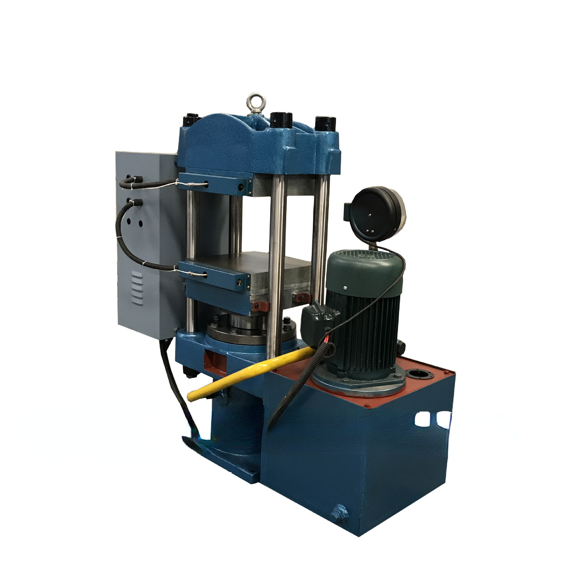 厂家供应小型四柱式实验室用热压机价格送不锈钢试片模具