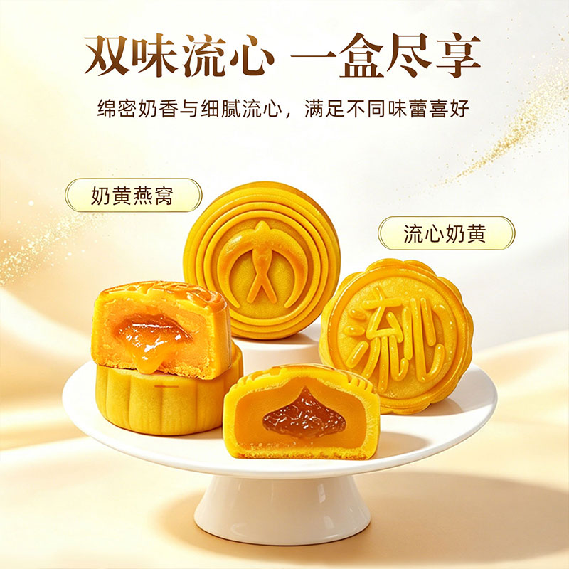 港式流心奶黄月饼散装自己吃独立月饼