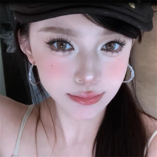 千禧辣妹圈圈耳环女欧美夸张带钻圆圈高级感气质大耳圈耳环耳钉饰