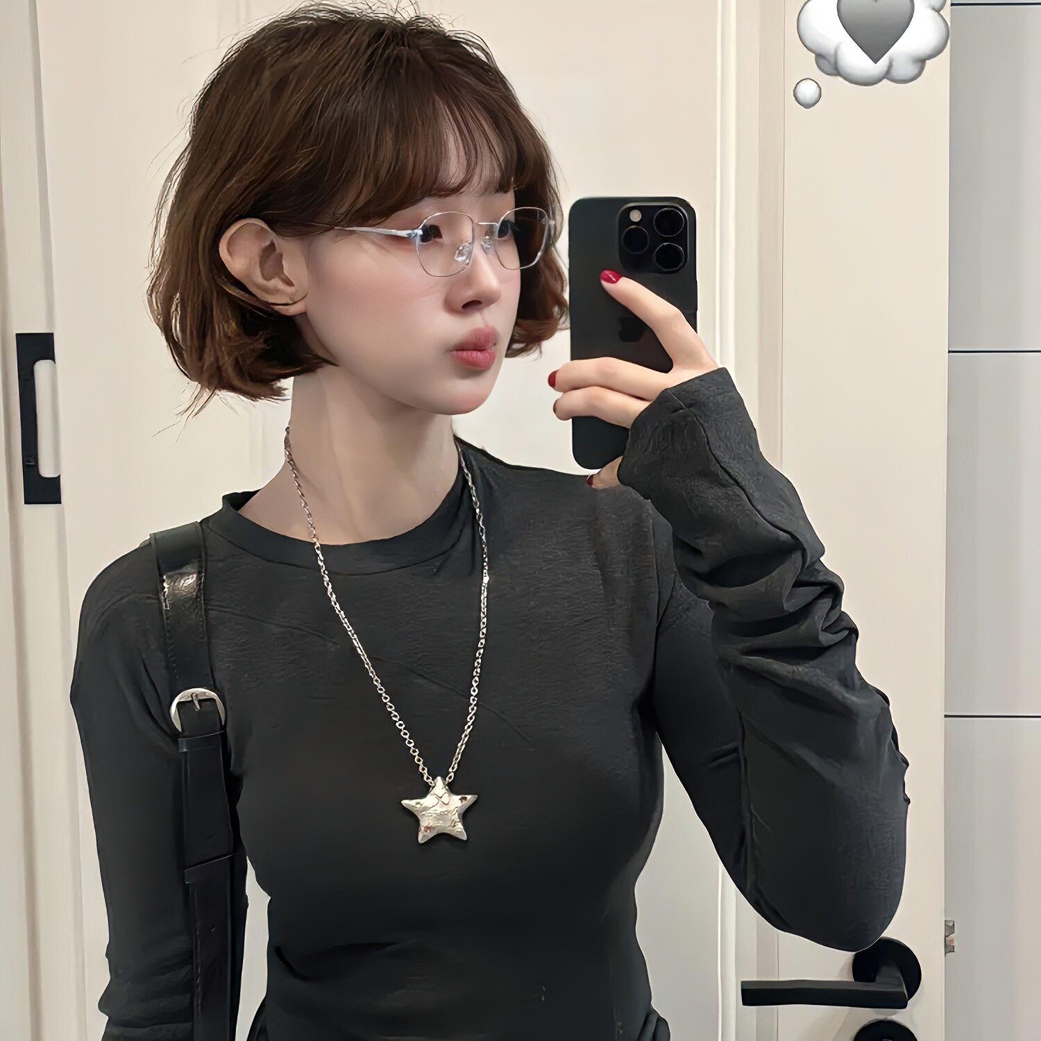 幸运星~多巴胺五角星吊坠项链配饰女款长款独特甜酷辣妹风长项链