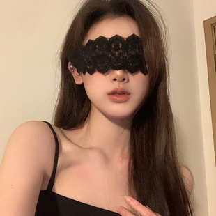 万圣节性感蕾丝禁欲眼罩氛围感纯欲面纱网红cos直播道具蒙眼调情