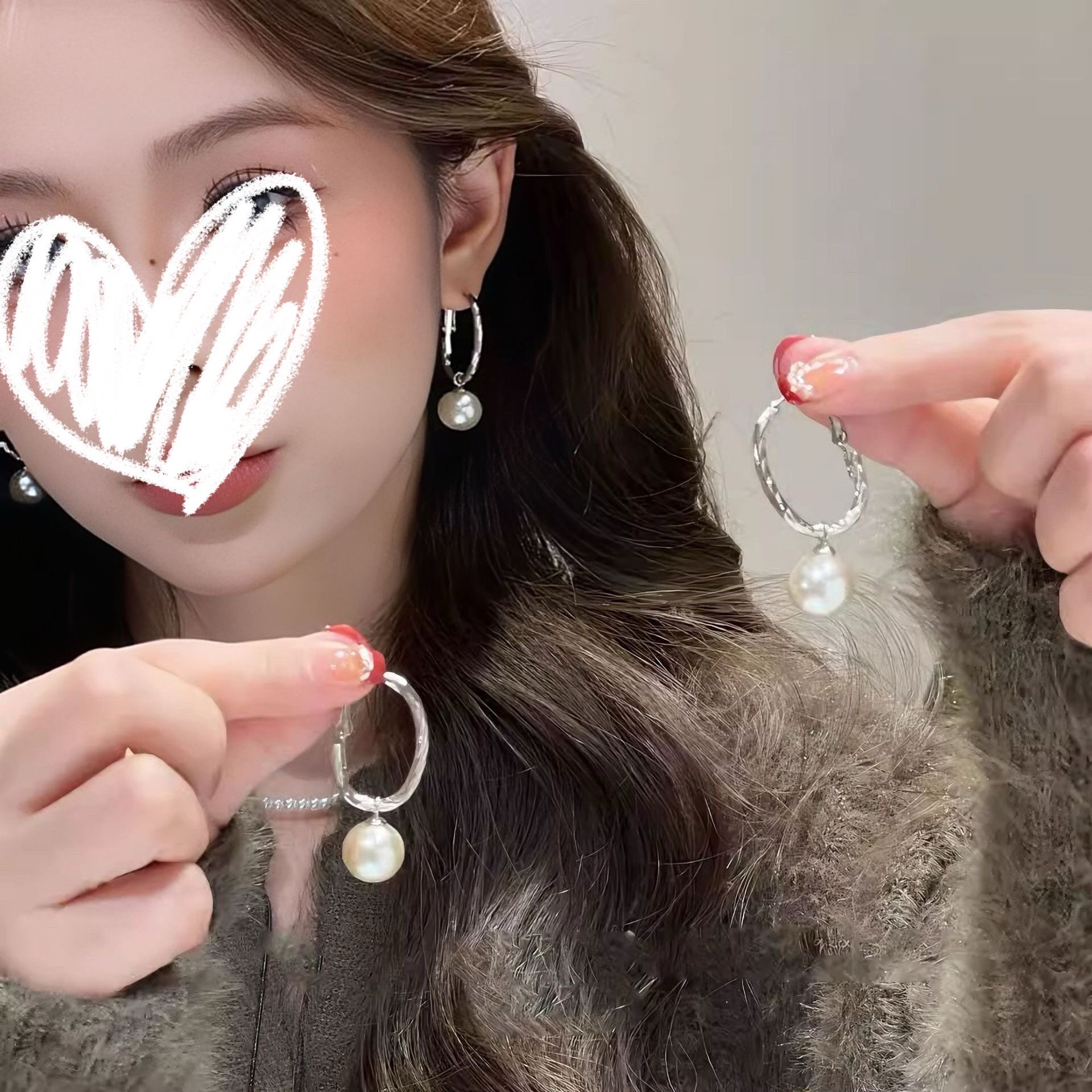 一款两戴~适合方圆脸的耳饰小众设计感珍珠耳坠女简约高级感耳扣