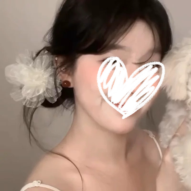 小清新欧根纱花朵发夹边夹侧后脑