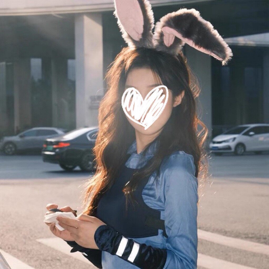 朱迪兔子警官cos疯狂动物城头饰发箍万圣节毛绒洗脸头箍拍照装扮