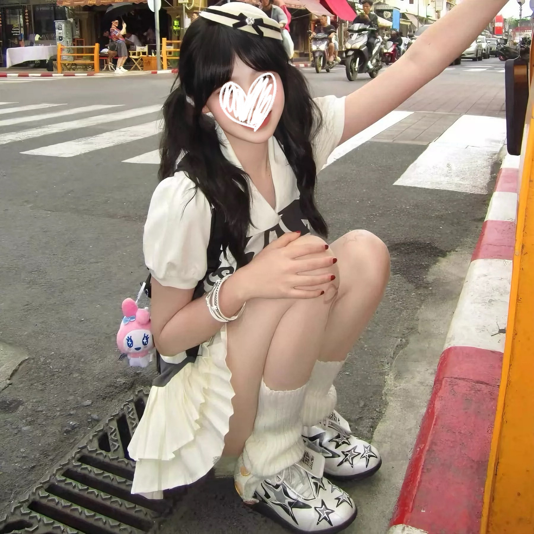 蝴蝶结小礼帽女水手帽头饰法式赫本英伦海军风少女jk圆顶贝雷帽子