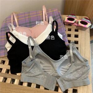 内衣女新款韩版学生抹胸美背无钢圈聚拢运动文胸防下垂大胸显小夏