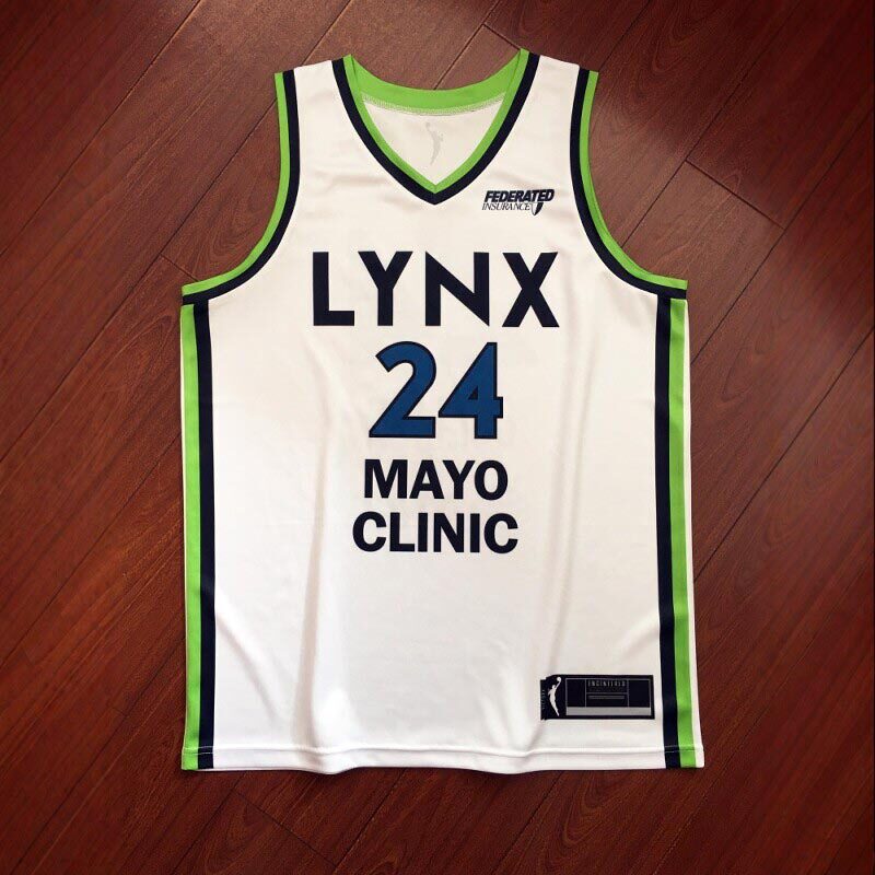 定制2025赛季WNBA女篮LYNX明尼苏达山猫队速干球衣比赛篮球服套装