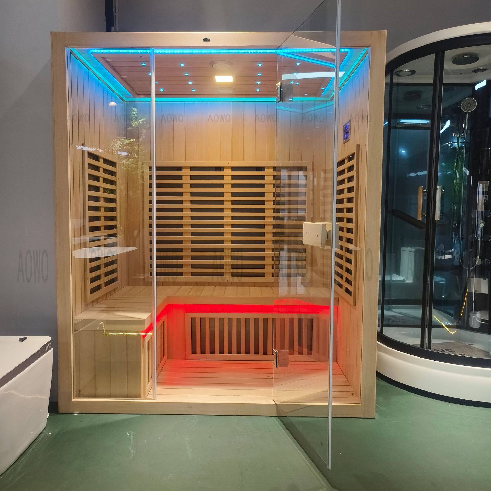 家用汗蒸房浇水桑拿炉干蒸房火山石湿蒸桑拿房美容院用加热房