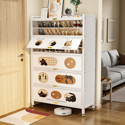 钢制鞋柜家用门口多层储物柜入户玄关大容量收纳柜金属防尘鞋架