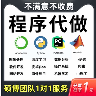 python代码帮做数据分析深度学习程序代编自动化爬虫小程序开发