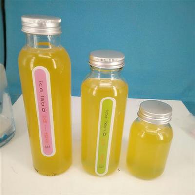 冷泡茶玻璃瓶果汁饮料瓶奶茶瓶泡茶玻璃瓶子带盖方形