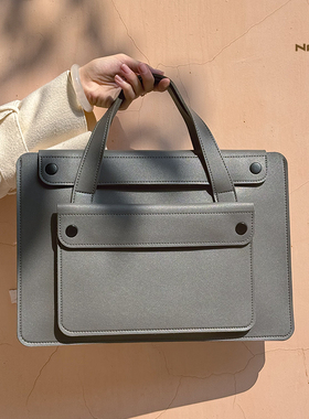 NAIDUN奈盾笔记本电脑包苹果macbook16公文包电脑便携收纳包手提包大容量联想小新Air13轻便防水商务通勤包15