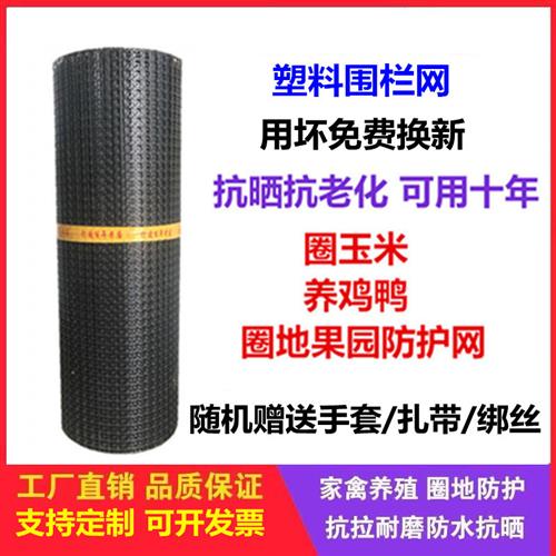 塑料网围栏网养殖护栏网防护网鸡鸭养殖网漏粪网黑胶网圈玉米网格