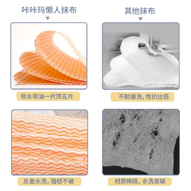 懒人抹布干湿两用厨房用品家务清洁纸加厚家用懒人布一次性洗碗布